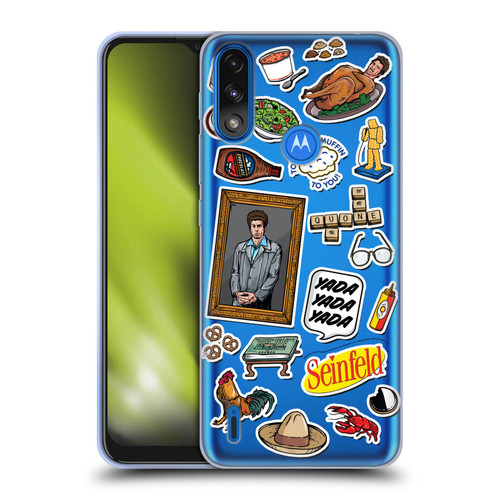 Seinfeld Graphics Sticker Collage Soft Gel Case for Motorola Moto E7 Power / Moto E7i Power