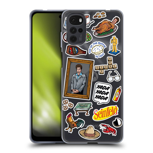 Seinfeld Graphics Sticker Collage Soft Gel Case for Motorola Moto G22