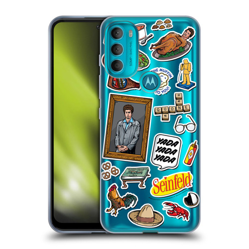 Seinfeld Graphics Sticker Collage Soft Gel Case for Motorola Moto G71 5G