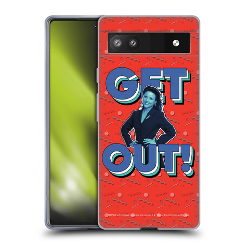 Seinfeld Graphics Get Out! Soft Gel Case for Google Pixel 6a