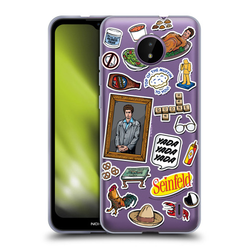 Seinfeld Graphics Sticker Collage Soft Gel Case for Nokia C10 / C20