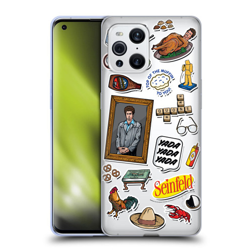 Seinfeld Graphics Sticker Collage Soft Gel Case for OPPO Find X3 / Pro