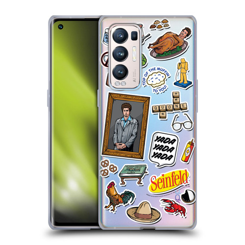 Seinfeld Graphics Sticker Collage Soft Gel Case for OPPO Find X3 Neo / Reno5 Pro+ 5G