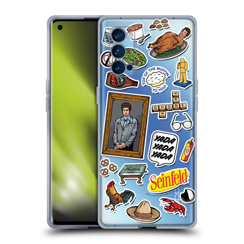 Seinfeld Graphics Sticker Collage Soft Gel Case for OPPO Reno 4 Pro 5G