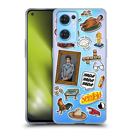 Seinfeld Graphics Sticker Collage Soft Gel Case for OPPO Reno7 5G / Find X5 Lite