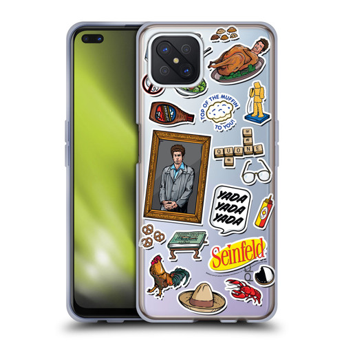Seinfeld Graphics Sticker Collage Soft Gel Case for OPPO Reno4 Z 5G