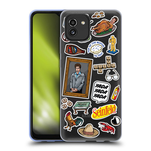 Seinfeld Graphics Sticker Collage Soft Gel Case for Samsung Galaxy A03 (2021)