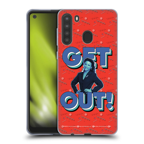Seinfeld Graphics Get Out! Soft Gel Case for Samsung Galaxy A21 (2020)