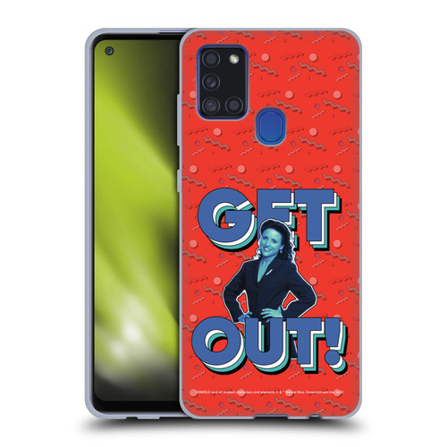 Seinfeld Graphics Get Out! Soft Gel Case for Samsung Galaxy A21s (2020)