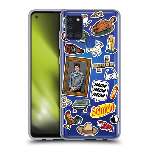 Seinfeld Graphics Sticker Collage Soft Gel Case for Samsung Galaxy A21s (2020)