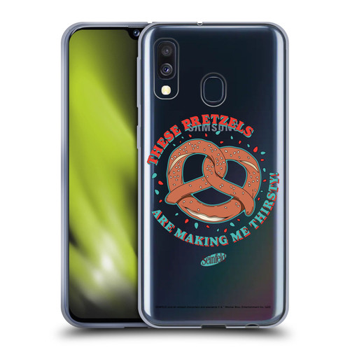 Seinfeld Graphics These Pretzels Soft Gel Case for Samsung Galaxy A40 (2019)