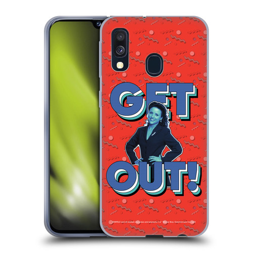 Seinfeld Graphics Get Out! Soft Gel Case for Samsung Galaxy A40 (2019)