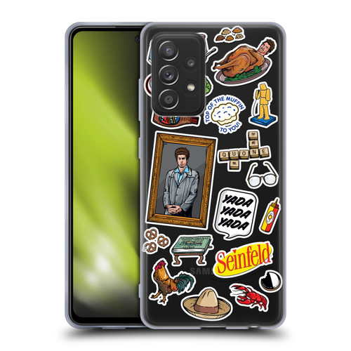 Seinfeld Graphics Sticker Collage Soft Gel Case for Samsung Galaxy A52 / A52s / 5G (2021)