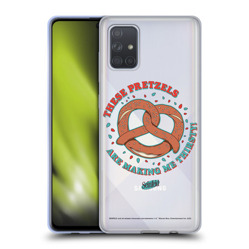 Seinfeld Graphics These Pretzels Soft Gel Case for Samsung Galaxy A71 (2019)