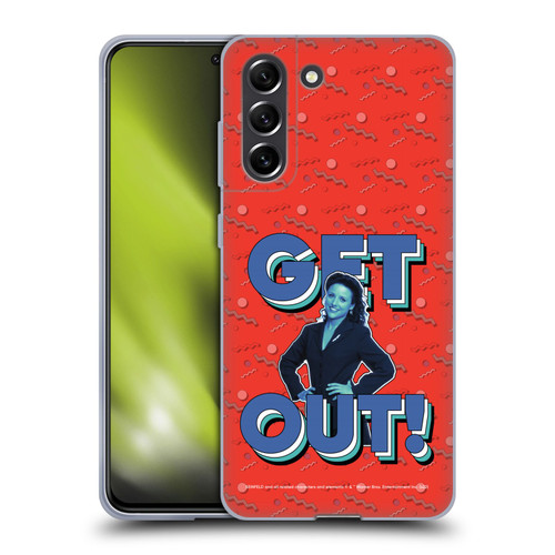 Seinfeld Graphics Get Out! Soft Gel Case for Samsung Galaxy S21 FE 5G