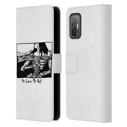 Matt Bailey Art Loves Me Not Leather Book Wallet Case Cover For HTC Desire 21 Pro 5G