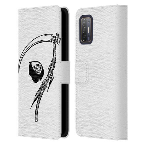 Matt Bailey Art Negative Reaper Leather Book Wallet Case Cover For HTC Desire 21 Pro 5G