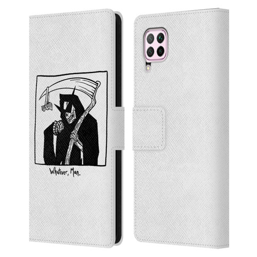 Matt Bailey Art Whatever Man Leather Book Wallet Case Cover For Huawei Nova 6 SE / P40 Lite