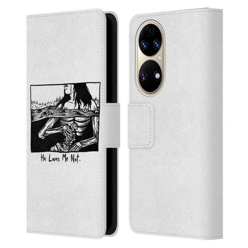 Matt Bailey Art Loves Me Not Leather Book Wallet Case Cover For Huawei P50