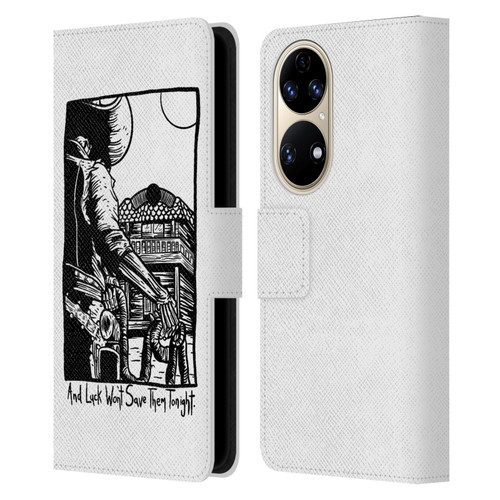 Matt Bailey Art Luck Won't Save Them Leather Book Wallet Case Cover For Huawei P50