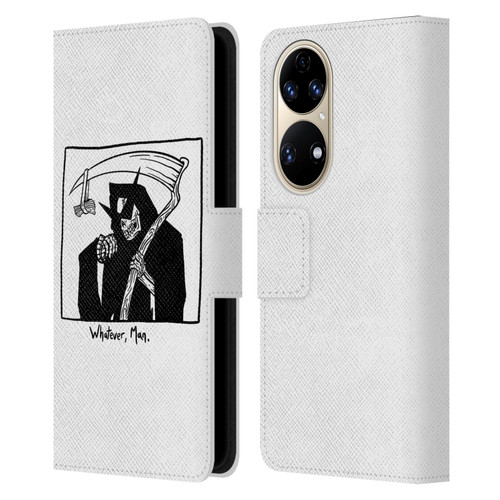 Matt Bailey Art Whatever Man Leather Book Wallet Case Cover For Huawei P50