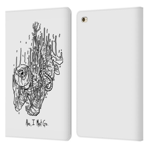 Matt Bailey Art Alas I Must Go Leather Book Wallet Case Cover For Apple iPad mini 4
