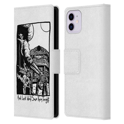 Matt Bailey Art Luck Won't Save Them Leather Book Wallet Case Cover For Apple iPhone 11