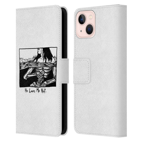 Matt Bailey Art Loves Me Not Leather Book Wallet Case Cover For Apple iPhone 13