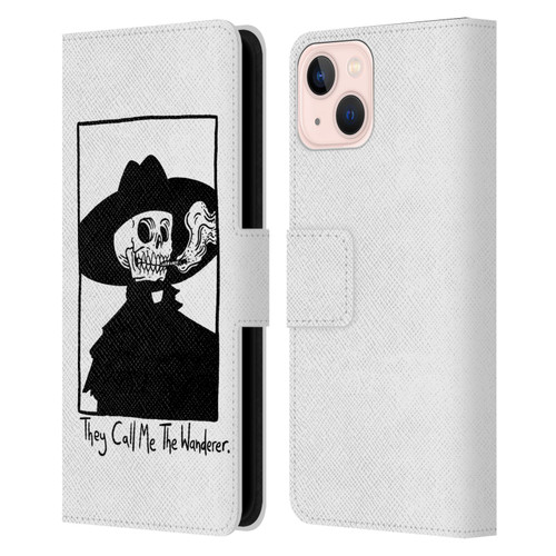 Matt Bailey Art They Call MeThe Wanderer Leather Book Wallet Case Cover For Apple iPhone 13