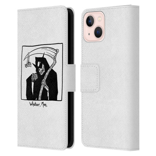 Matt Bailey Art Whatever Man Leather Book Wallet Case Cover For Apple iPhone 13