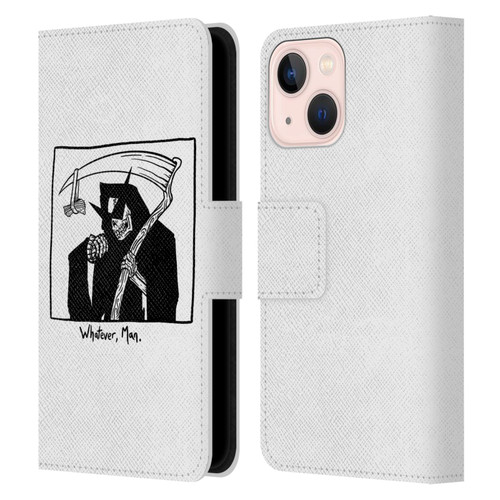 Matt Bailey Art Whatever Man Leather Book Wallet Case Cover For Apple iPhone 13 Mini