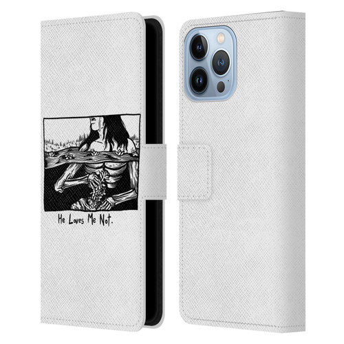 Matt Bailey Art Loves Me Not Leather Book Wallet Case Cover For Apple iPhone 13 Pro Max