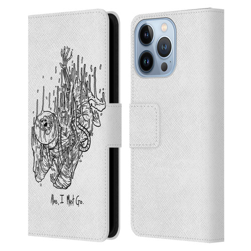 Matt Bailey Art Alas I Must Go Leather Book Wallet Case Cover For Apple iPhone 13 Pro