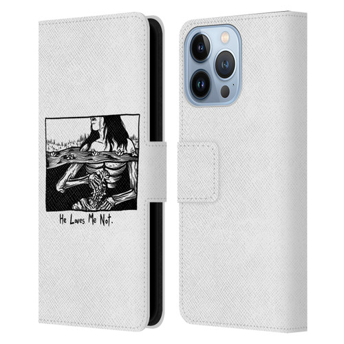 Matt Bailey Art Loves Me Not Leather Book Wallet Case Cover For Apple iPhone 13 Pro