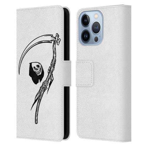 Matt Bailey Art Negative Reaper Leather Book Wallet Case Cover For Apple iPhone 13 Pro