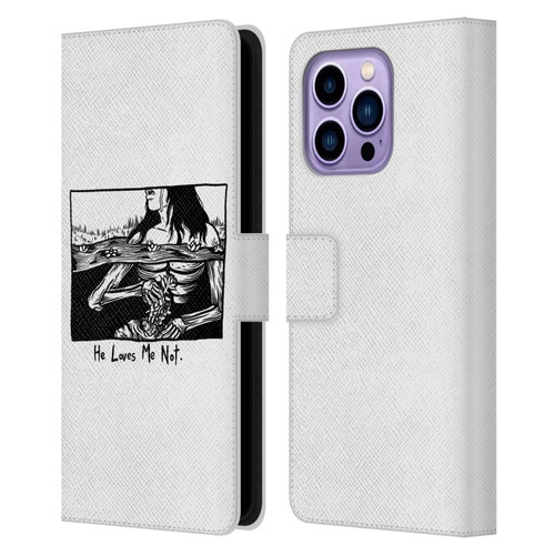 Matt Bailey Art Loves Me Not Leather Book Wallet Case Cover For Apple iPhone 14 Pro Max
