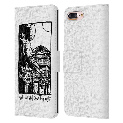 Matt Bailey Art Luck Won't Save Them Leather Book Wallet Case Cover For Apple iPhone 7 Plus / iPhone 8 Plus