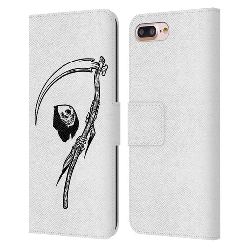 Matt Bailey Art Negative Reaper Leather Book Wallet Case Cover For Apple iPhone 7 Plus / iPhone 8 Plus