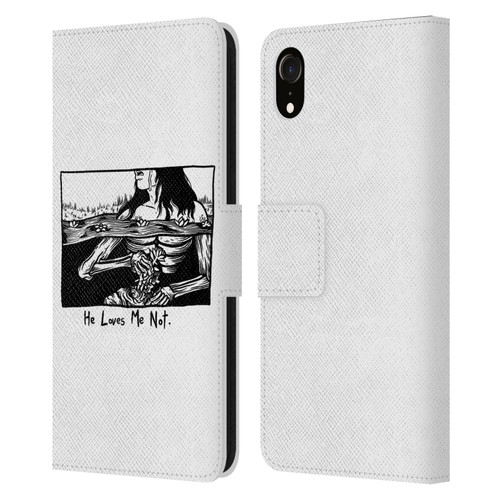 Matt Bailey Art Loves Me Not Leather Book Wallet Case Cover For Apple iPhone XR