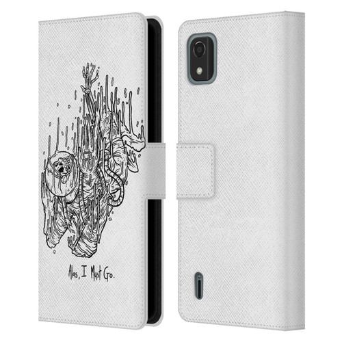 Matt Bailey Art Alas I Must Go Leather Book Wallet Case Cover For Nokia C2 2nd Edition