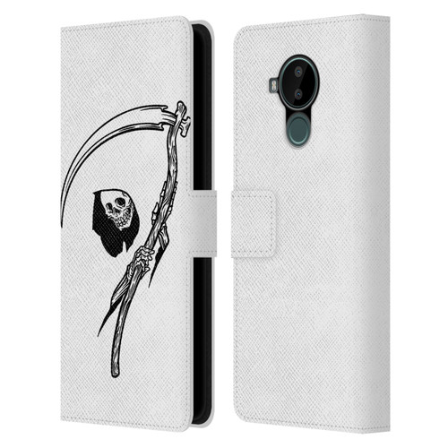 Matt Bailey Art Negative Reaper Leather Book Wallet Case Cover For Nokia C30