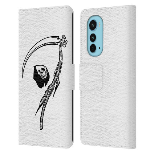 Matt Bailey Art Negative Reaper Leather Book Wallet Case Cover For Motorola Edge (2022)