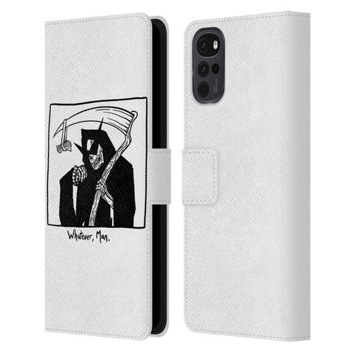 Matt Bailey Art Whatever Man Leather Book Wallet Case Cover For Motorola Moto G22