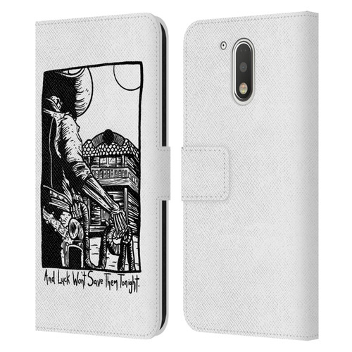 Matt Bailey Art Luck Won't Save Them Leather Book Wallet Case Cover For Motorola Moto G41