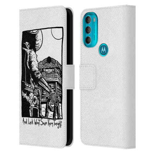 Matt Bailey Art Luck Won't Save Them Leather Book Wallet Case Cover For Motorola Moto G71 5G