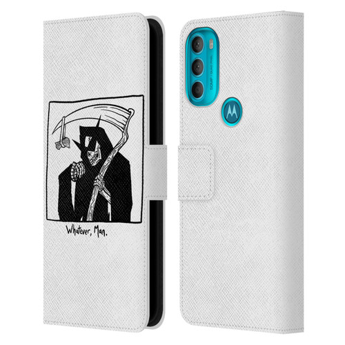 Matt Bailey Art Whatever Man Leather Book Wallet Case Cover For Motorola Moto G71 5G