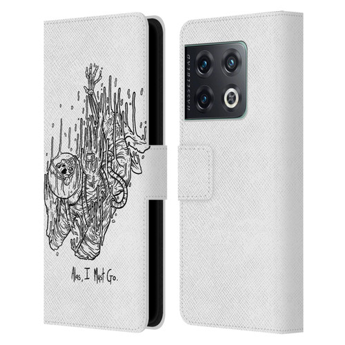 Matt Bailey Art Alas I Must Go Leather Book Wallet Case Cover For OnePlus 10 Pro