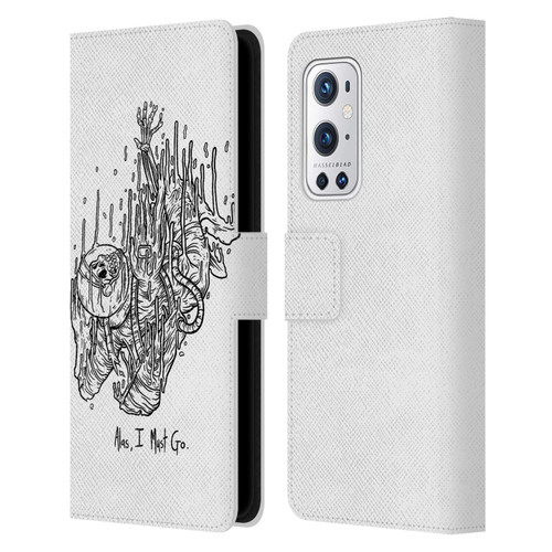 Matt Bailey Art Alas I Must Go Leather Book Wallet Case Cover For OnePlus 9 Pro
