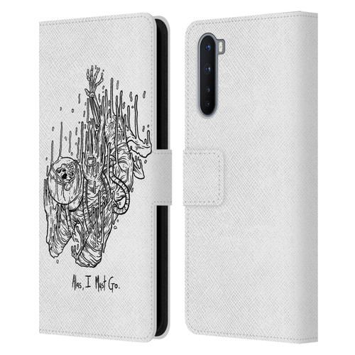 Matt Bailey Art Alas I Must Go Leather Book Wallet Case Cover For OnePlus Nord 5G
