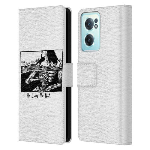 Matt Bailey Art Loves Me Not Leather Book Wallet Case Cover For OnePlus Nord CE 2 5G